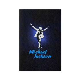 Обложка для паспорта матовая кожа с принтом Майкл Джексон в Тюмени, натуральная матовая кожа | размер 19,3 х 13,7 см; прозрачные пластиковые крепления | Тематика изображения на принте: michael jackson | король