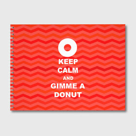 Альбом для рисования с принтом Gimme a donut в Тюмени, 100% бумага
 | матовая бумага, плотность 200 мг. | Тематика изображения на принте: keep calm | полосы | сериал | твин пикс | текстура | фильмы