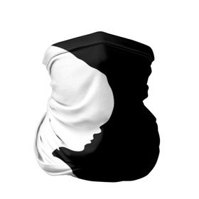 Бандана-труба 3D с принтом Силуэт девушки в Тюмени, 100% полиэстер, ткань с особыми свойствами — Activecool | плотность 150‒180 г/м2; хорошо тянется, но сохраняет форму | белое | женщина | чб | черное