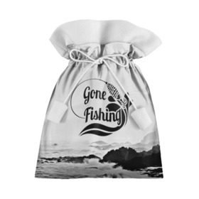 Подарочный 3D мешок с принтом Gone fishing в Тюмени, 100% полиэстер | Размер: 29*39 см | Тематика изображения на принте: 