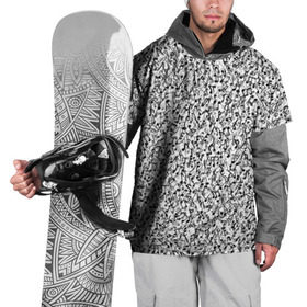 Накидка на куртку 3D с принтом Музыкальные ноты в Тюмени, 100% полиэстер |  | знаки | мелодия | музыка | нота | паттерн | символы | скрипичный ключ | текстура | черно белый