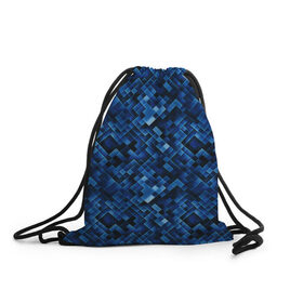 Рюкзак-мешок 3D с принтом Blue style в Тюмени, 100% полиэстер | плотность ткани — 200 г/м2, размер — 35 х 45 см; лямки — толстые шнурки, застежка на шнуровке, без карманов и подкладки | 