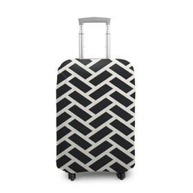 Чехол для чемодана 3D с принтом Кирпичики в Тюмени, 86% полиэфир, 14% спандекс | двустороннее нанесение принта, прорези для ручек и колес | pattern | узоры