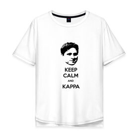 Мужская футболка хлопок Oversize с принтом Kappa в Тюмени, 100% хлопок | свободный крой, круглый ворот, “спинка” длиннее передней части | Тематика изображения на принте: cs go | kappa | каппа | кс го