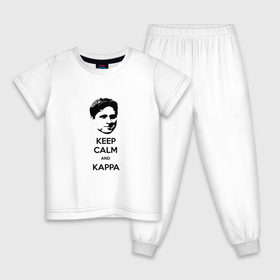 Детская пижама хлопок с принтом Kappa в Тюмени, 100% хлопок |  брюки и футболка прямого кроя, без карманов, на брюках мягкая резинка на поясе и по низу штанин
 | cs go | kappa | каппа | кс го