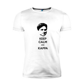 Мужская футболка премиум с принтом Kappa в Тюмени, 92% хлопок, 8% лайкра | приталенный силуэт, круглый вырез ворота, длина до линии бедра, короткий рукав | cs go | kappa | каппа | кс го