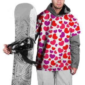 Накидка на куртку 3D с принтом Сердца в Тюмени, 100% полиэстер |  | 