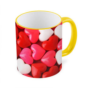 Кружка 3D с принтом Candy в Тюмени, керамика | ёмкость 330 мл | heart | love | любовь | сердца