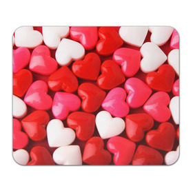 Коврик прямоугольный с принтом Candy в Тюмени, натуральный каучук | размер 230 х 185 мм; запечатка лицевой стороны | heart | love | любовь | сердца