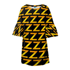 Детское платье 3D с принтом Brazzers by VPPDGryphon в Тюмени, 100% полиэстер | прямой силуэт, чуть расширенный к низу. Круглая горловина, на рукавах — воланы | Тематика изображения на принте: brazzers | паттерн | текстура