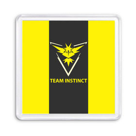 Магнит 55*55 с принтом Team instinct в Тюмени, Пластик | Размер: 65*65 мм; Размер печати: 55*55 мм | game | игра | игрок | инстинкт | пикачу | покемон