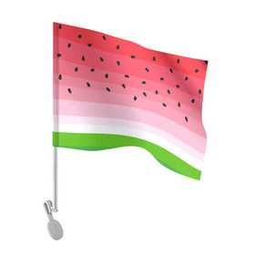 Флаг для автомобиля с принтом Арбузик в Тюмени, 100% полиэстер | Размер: 30*21 см | pattern | trend | арбуз | зеленый | косточки | красный | мода | патерн | паттерн | розовый | текстура | тренд | фрукт | ягода