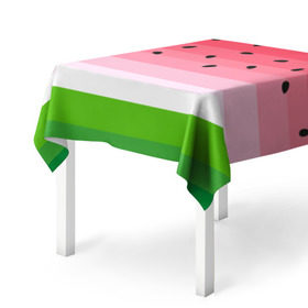 Скатерть 3D с принтом Арбузик в Тюмени, 100% полиэстер (ткань не мнется и не растягивается) | Размер: 150*150 см | pattern | trend | арбуз | зеленый | косточки | красный | мода | патерн | паттерн | розовый | текстура | тренд | фрукт | ягода