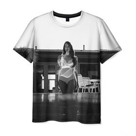 Мужская футболка 3D с принтом Lana Del Rey в Тюмени, 100% полиэфир | прямой крой, круглый вырез горловины, длина до линии бедер | Тематика изображения на принте: lana del rey | лана дель рей