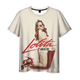 Мужская футболка 3D с принтом Lana Del Rey в Тюмени, 100% полиэфир | прямой крой, круглый вырез горловины, длина до линии бедер | Тематика изображения на принте: lana del rey | лана дель рей