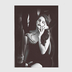 Постер с принтом Lana Del Rey в Тюмени, 100% бумага
 | бумага, плотность 150 мг. Матовая, но за счет высокого коэффициента гладкости имеет небольшой блеск и дает на свету блики, но в отличии от глянцевой бумаги не покрыта лаком | lana del rey | лана дель рей