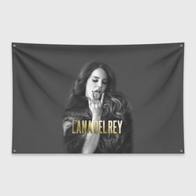 Флаг-баннер с принтом Lana Del Rey в Тюмени, 100% полиэстер | размер 67 х 109 см, плотность ткани — 95 г/м2; по краям флага есть четыре люверса для крепления | lana del rey | лана дель рей