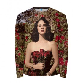 Мужской лонгслив 3D с принтом Lana Del Rey в Тюмени, 100% полиэстер | длинные рукава, круглый вырез горловины, полуприлегающий силуэт | lana del rey | лана дель рей