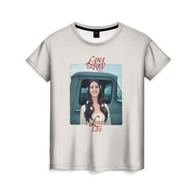 Женская футболка 3D с принтом Lana Del Rey в Тюмени, 100% полиэфир ( синтетическое хлопкоподобное полотно) | прямой крой, круглый вырез горловины, длина до линии бедер | Тематика изображения на принте: lana del rey | лана дель рей