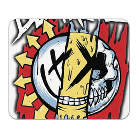 Коврик прямоугольный с принтом MIXED UP Blink-182 в Тюмени, натуральный каучук | размер 230 х 185 мм; запечатка лицевой стороны | 3 | mixed | rock | музыка | рок | череп