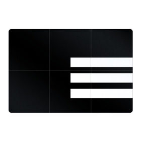 Магнитный плакат 3Х2 с принтом Причёска Кида в Тюмени, Полимерный материал с магнитным слоем | 6 деталей размером 9*9 см | death the kid | soul eater | белый | волосы | геометрия | линии | не симметричный | полосы | соул итер | чёрный