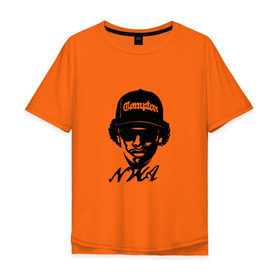 Мужская футболка хлопок Oversize с принтом NWA в Тюмени, 100% хлопок | свободный крой, круглый ворот, “спинка” длиннее передней части | compton | dr dre | eazy e | ice cube | nwa | rap hip hop | комптон | лос анджелес | рэп | хип хоп