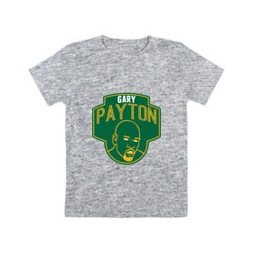 Детская футболка хлопок с принтом Gary Payton в Тюмени, 100% хлопок | круглый вырез горловины, полуприлегающий силуэт, длина до линии бедер | basketball | nba | seattle | sonics | sport | баскетбол | нба | пэйтон | сиэтл | соникс | спорт