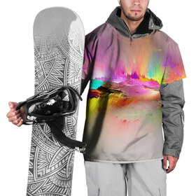 Накидка на куртку 3D с принтом Краски неба в Тюмени, 100% полиэстер |  | Тематика изображения на принте: abstract | background | bright | colorful | colors | painting | rainbow | splash | краски | фон