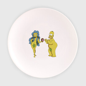 Тарелка с принтом Симпсоны в Тюмени, фарфор | диаметр - 210 мм
диаметр для нанесения принта - 120 мм | Тематика изображения на принте: bart | homer | love | simpsons | адам | барт | гомер | ева | любовь | мульт | мультфильм | пончик | симпсоны