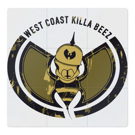 Магнитный плакат 3Х3 с принтом West Coast Killa Beez в Тюмени, Полимерный материал с магнитным слоем | 9 деталей размером 9*9 см | Тематика изображения на принте: clan | east | ghostface | gza | hip hop | killer | method man | rap | rza | shaolin | west | wu tang | ву тэнг | нью йорк | пчела | рэп | хип хоп | шаолинь