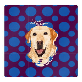 Магнитный плакат 3Х3 с принтом Лабрадор Ретривер в Тюмени, Полимерный материал с магнитным слоем | 9 деталей размером 9*9 см | animal | dog | labrador retriever | pet | puppy | арт | животные | лабрадор | пес | собаки