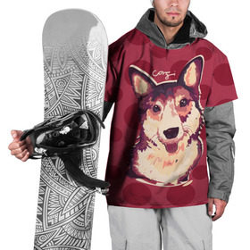 Накидка на куртку 3D с принтом Корги в Тюмени, 100% полиэстер |  | Тематика изображения на принте: corgi | dog | pembroke | welsh corgi | вельш корги | пемброк | пес
