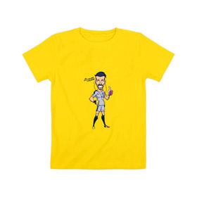 Детская футболка хлопок с принтом Буффон в Тюмени, 100% хлопок | круглый вырез горловины, полуприлегающий силуэт, длина до линии бедер | Тематика изображения на принте: buffon | football | juventus | италия | ювентус