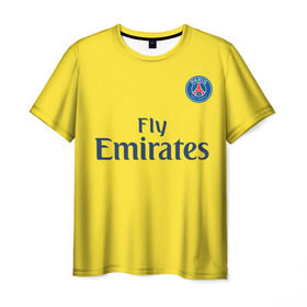Мужская футболка 3D с принтом ПСЖ в Тюмени, 100% полиэфир | прямой крой, круглый вырез горловины, длина до линии бедер | Тематика изображения на принте: neymar | psg | неймар | псж | футбол