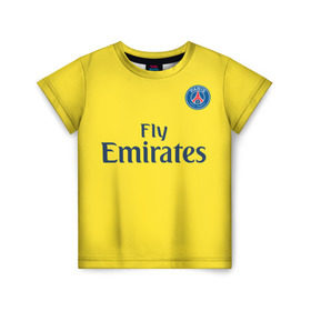 Детская футболка 3D с принтом ПСЖ в Тюмени, 100% гипоаллергенный полиэфир | прямой крой, круглый вырез горловины, длина до линии бедер, чуть спущенное плечо, ткань немного тянется | Тематика изображения на принте: neymar | psg | неймар | псж | футбол