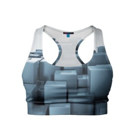 Женский спортивный топ 3D с принтом Кубическая текстура в Тюмени, 82% полиэстер, 18% спандекс Ткань безопасна для здоровья, позволяет коже дышать, не мнется и не растягивается |  | abstract | abstraction | block | tessera | абстракция | кубики | текстура
