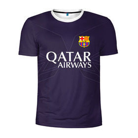 Мужская футболка 3D спортивная с принтом Barca в Тюмени, 100% полиэстер с улучшенными характеристиками | приталенный силуэт, круглая горловина, широкие плечи, сужается к линии бедра | barca | barcelona | барса | барселона | футбол | футбольная форма