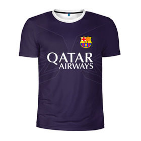 Мужская футболка 3D спортивная с принтом Barca Messi 1 в Тюмени, 100% полиэстер с улучшенными характеристиками | приталенный силуэт, круглая горловина, широкие плечи, сужается к линии бедра | barcelona | messi | барса | барселона | месси | футбол