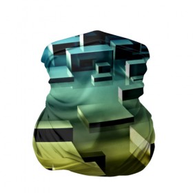 Бандана-труба 3D с принтом Плавающие кубы в Тюмени, 100% полиэстер, ткань с особыми свойствами — Activecool | плотность 150‒180 г/м2; хорошо тянется, но сохраняет форму | abstract | abstraction | block | tessera | абстракция | кубики | текстура