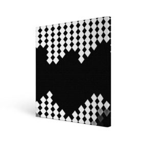 Холст квадратный с принтом Шахматная клетка в Тюмени, 100% ПВХ |  | Тематика изображения на принте: abstract | abstraction | block | tessera | абстракция | клетка | кубики | текстура