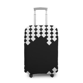 Чехол для чемодана 3D с принтом Шахматная клетка в Тюмени, 86% полиэфир, 14% спандекс | двустороннее нанесение принта, прорези для ручек и колес | abstract | abstraction | block | tessera | абстракция | клетка | кубики | текстура