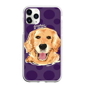 Чехол для iPhone 11 Pro матовый с принтом Золотистый ретривер в Тюмени, Силикон |  | animal | dog | golden retriever | pet | puppy | арт | голден ретривер | животные | пес | собаки