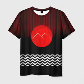Мужская футболка 3D с принтом Twin Peaks в Тюмени, 100% полиэфир | прямой крой, круглый вырез горловины, длина до линии бедер | герои | детектив | драма | знаки | кино | сериал | сериаломан | серия | символы | твин пикс | третий сезон | фильм