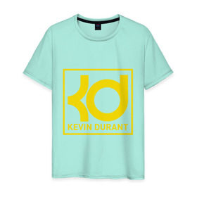 Мужская футболка хлопок с принтом Kevin Durant в Тюмени, 100% хлопок | прямой крой, круглый вырез горловины, длина до линии бедер, слегка спущенное плечо. | Тематика изображения на принте: 