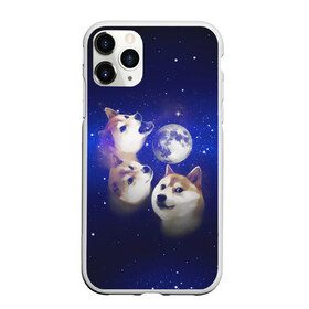 Чехол для iPhone 11 Pro матовый с принтом Космопес Хатико в Тюмени, Силикон |  | акита ину | взгляд | голова | звезды | космос | лай | луна | мем | пасть | пес | собака | хатико