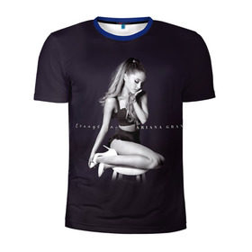 Мужская футболка 3D спортивная с принтом Ariana Grande в Тюмени, 100% полиэстер с улучшенными характеристиками | приталенный силуэт, круглая горловина, широкие плечи, сужается к линии бедра | Тематика изображения на принте: ariana grande
