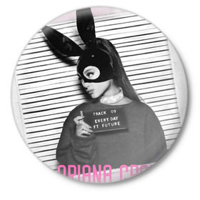 Значок с принтом Ariana Grande в Тюмени,  металл | круглая форма, металлическая застежка в виде булавки | Тематика изображения на принте: 