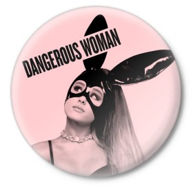 Значок с принтом Ariana Grande в Тюмени,  металл | круглая форма, металлическая застежка в виде булавки | Тематика изображения на принте: ariana grande