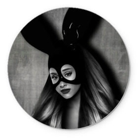 Коврик круглый с принтом Ariana Grande в Тюмени, резина и полиэстер | круглая форма, изображение наносится на всю лицевую часть | ariana grande