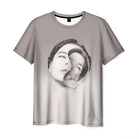 Мужская футболка 3D с принтом Bjork в Тюмени, 100% полиэфир | прямой крой, круглый вырез горловины, длина до линии бедер | Тематика изображения на принте: bjork | бьёрк | бьорк